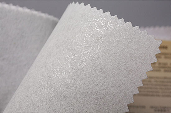 white fusible backing fabric